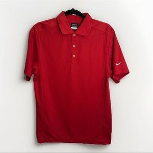 Nike Men's Small Vibrant Red Golf Dri-Fit Polo Shirt